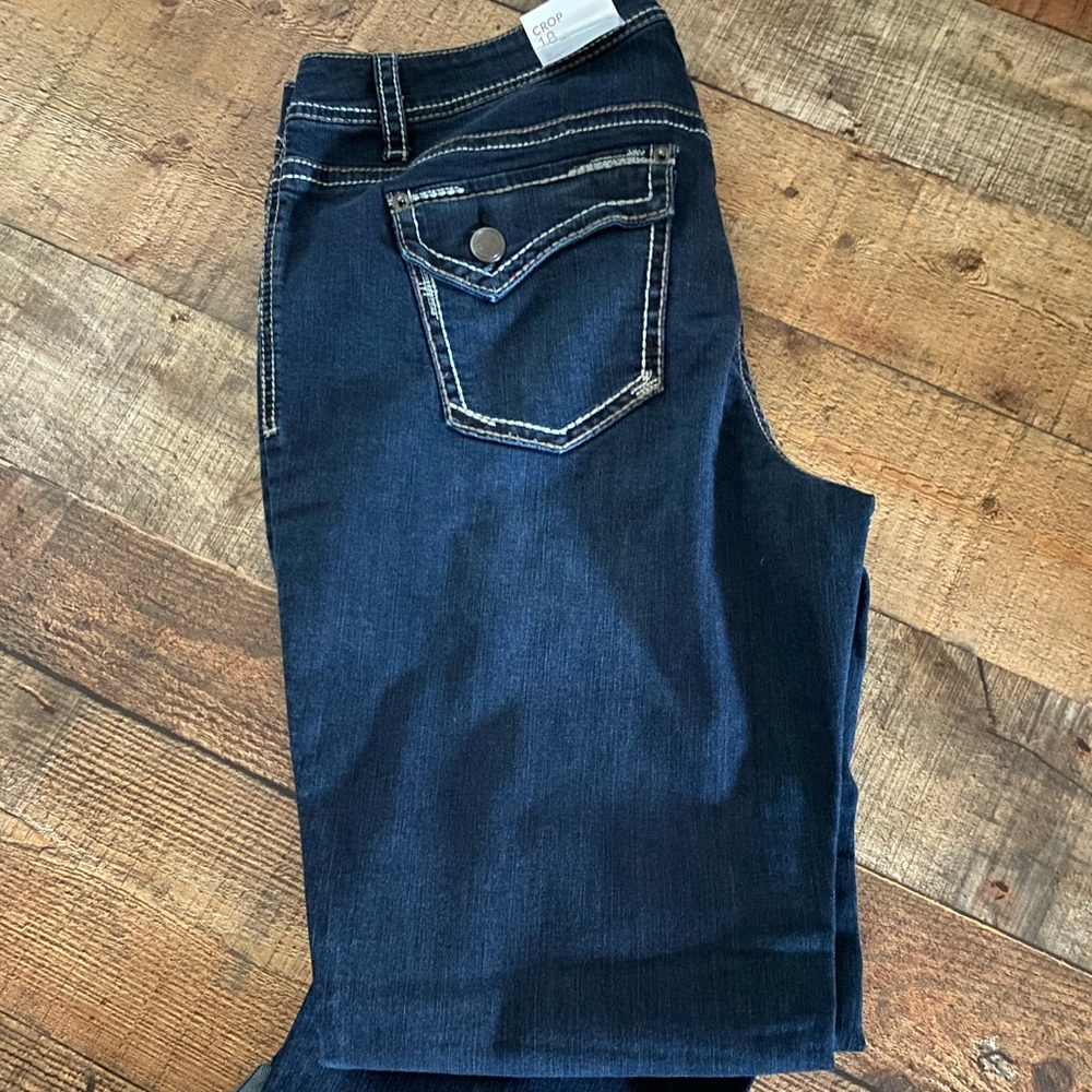 Lane Bryant denim crop pants.  New  size 18